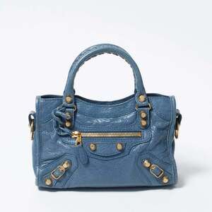 BALENCIAGA The City Handbag Blue